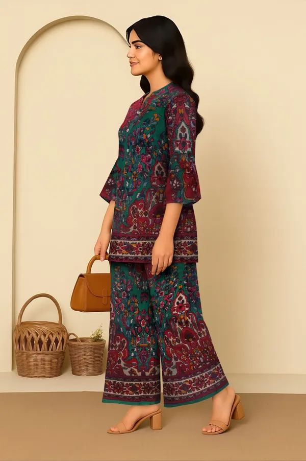 Green_Rayon_Straight_Co-ord_Set_For_Women