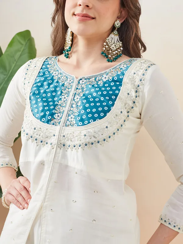 White_Roman_Silk_Straight_Co-ord_Set_For_Women