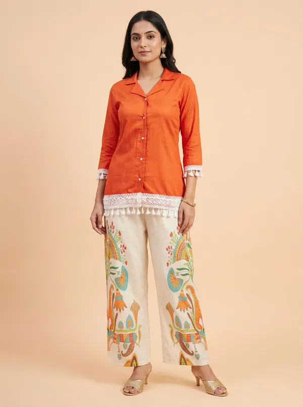 Orange_Rayon_Co-ord_Set_For_Women