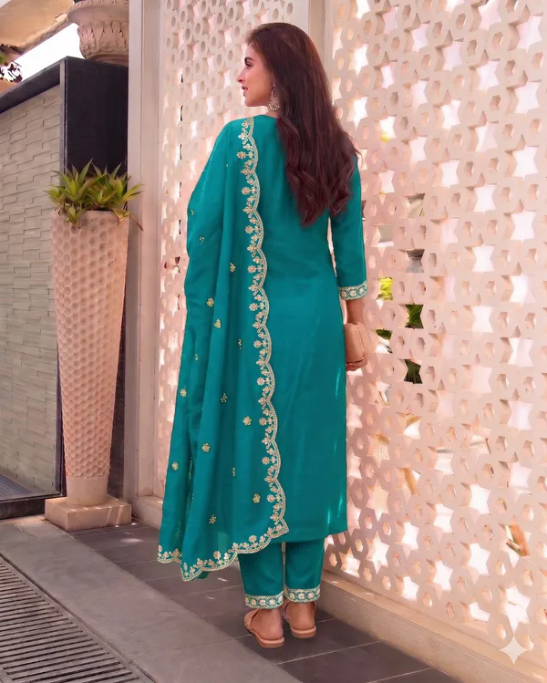 Teal_Rayon_Straight_Embroidered_Salwar_Suit_Set_For_Women