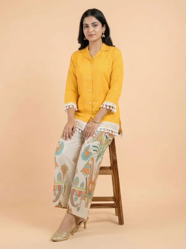 Yellow_Rayon_Straight_Co-ord_Set_For_Women