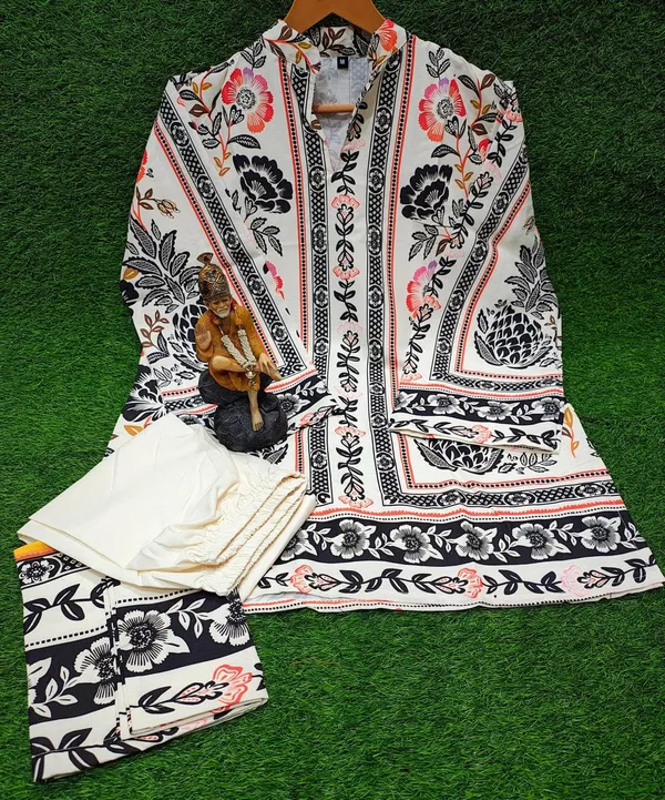Cream_Rayon_Straight_Fit_Floral_Print_Co-ord_Set_For_Women
