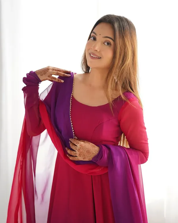 Pink_Purple_Georgette_Flared_Anarkali_Suit_Set_For_Women