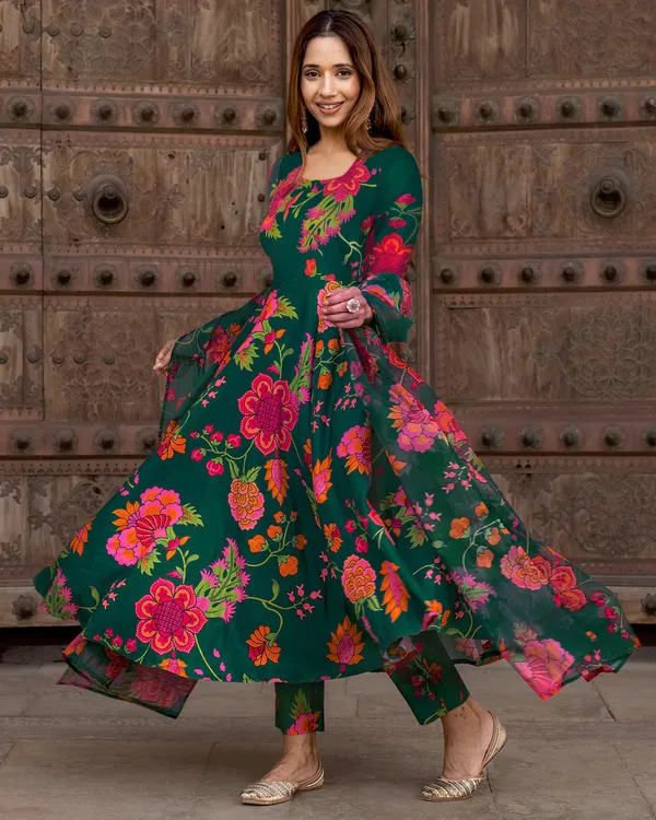 Green_Georgette_Flared_Anarkali_Suit_Set_For_Women