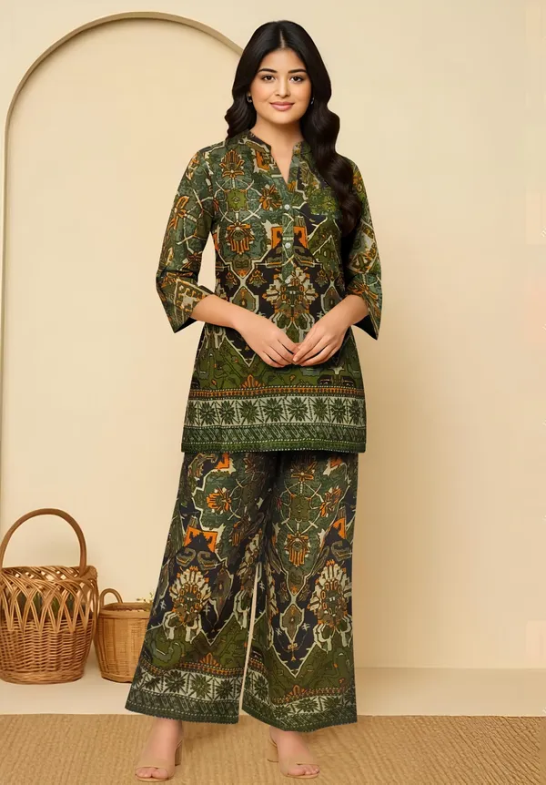 Green_Rayon_Relaxed_Fit_Kurta_Palazzo_Set_For_Women