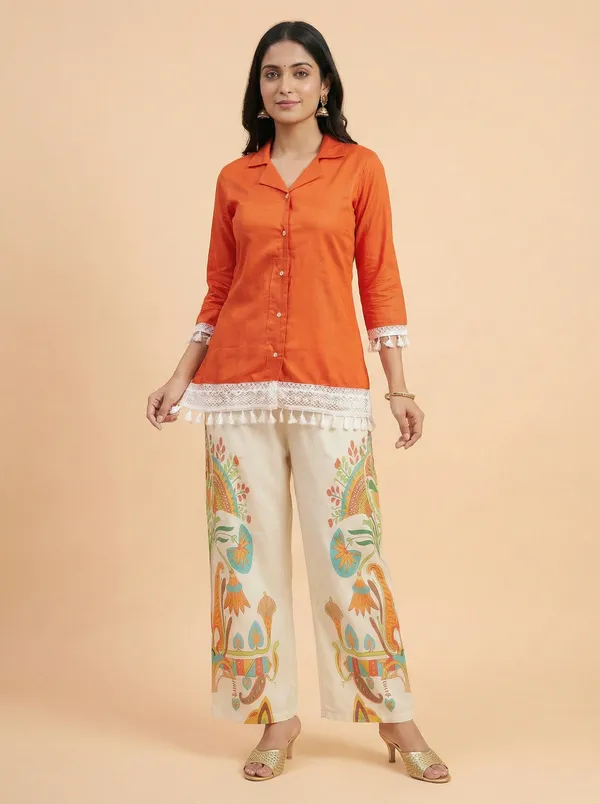 Orange_Rayon_Co-ord_Set_For_Women