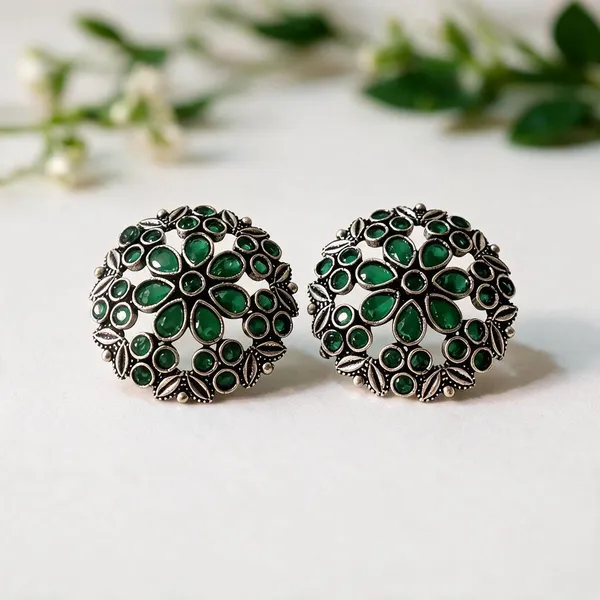 Noori_Studs_Emerald