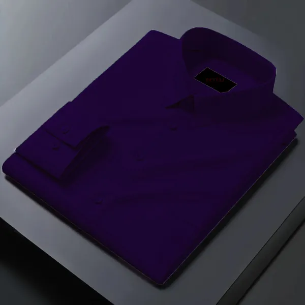 Violet_Full_Sleeve_Button_Down_Shirt_For_Men