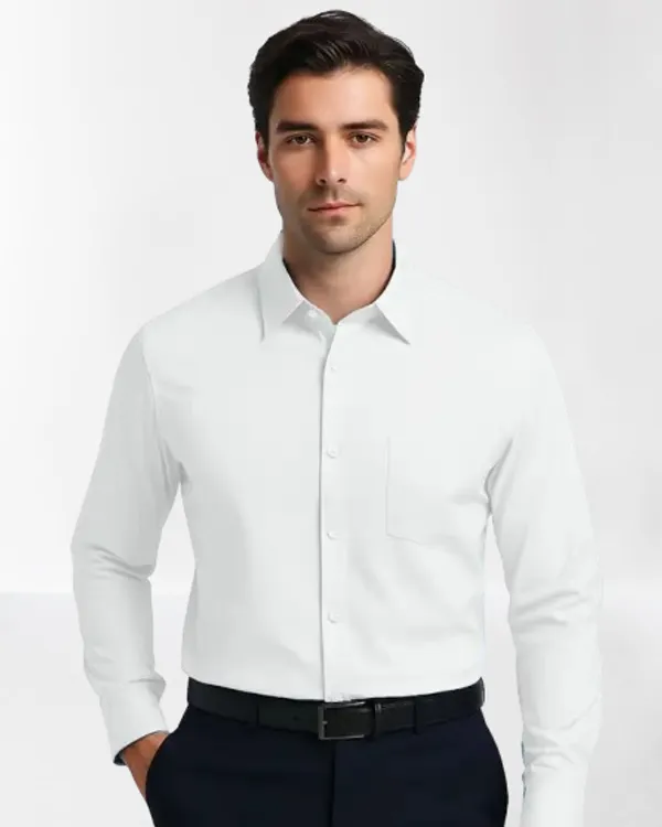 White_Full_Sleeve_Formal_Shirt_For_Men