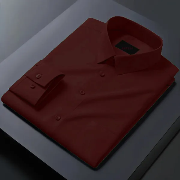 Wine_Full_Sleeve_Collared_Shirt_For_Men