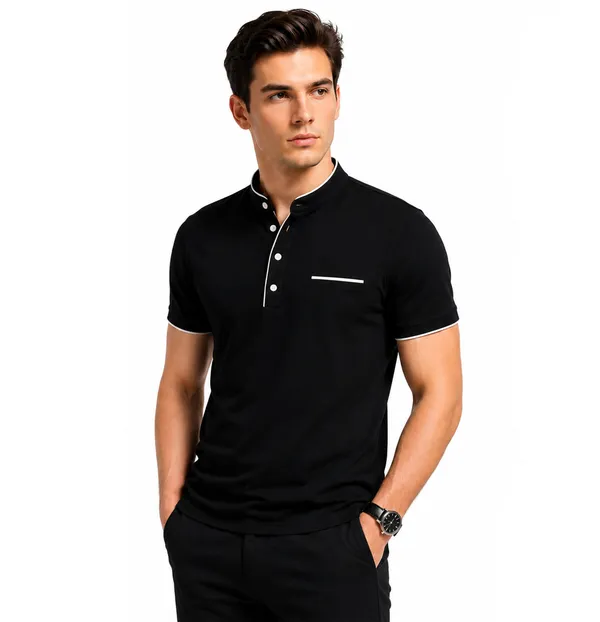 Black_Regular_Fit_Polo_T_Shirt_For_Men