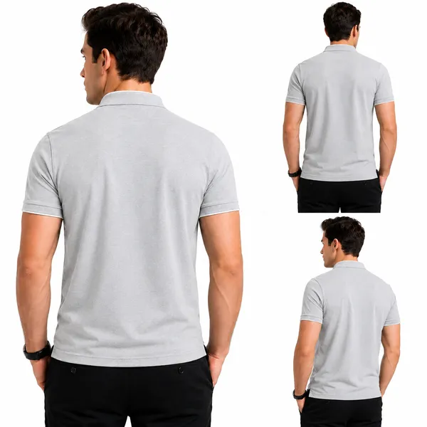 Grey_Stand_Collar_Polo_T_Shirt_For_Men