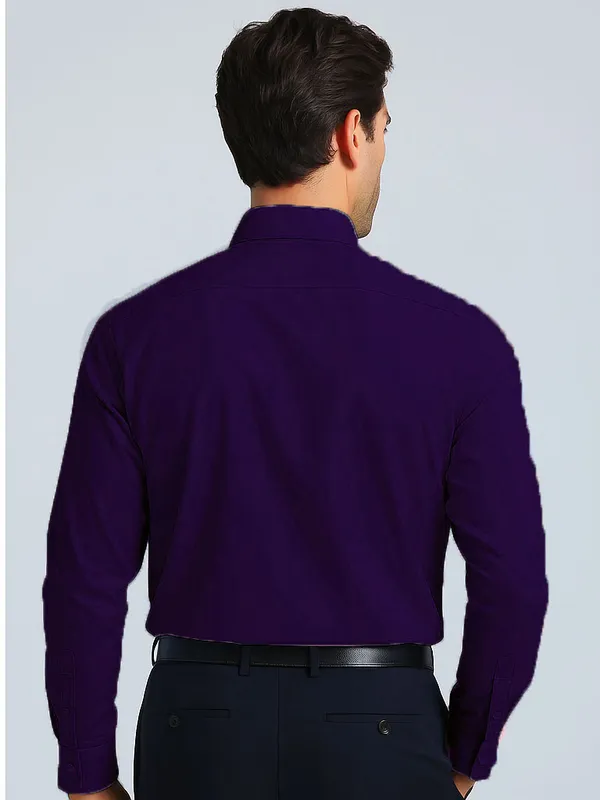 Violet_Full_Sleeve_Button_Down_Shirt_For_Men