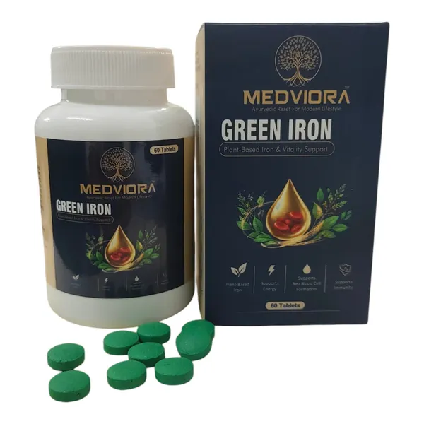 Medviora_Green_Iron_Plant-Based_Iron_Tablets