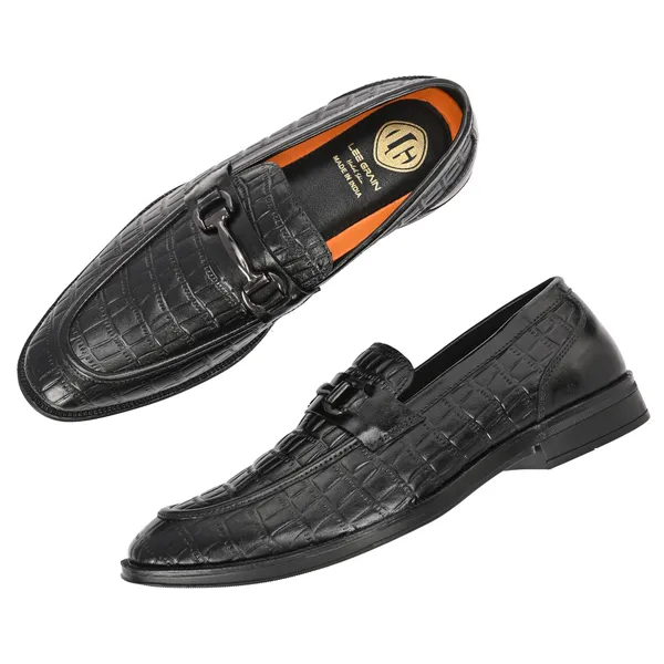 Lee_Grain_Black_Latest___Slip-On_Textured_Loafers_For_Men