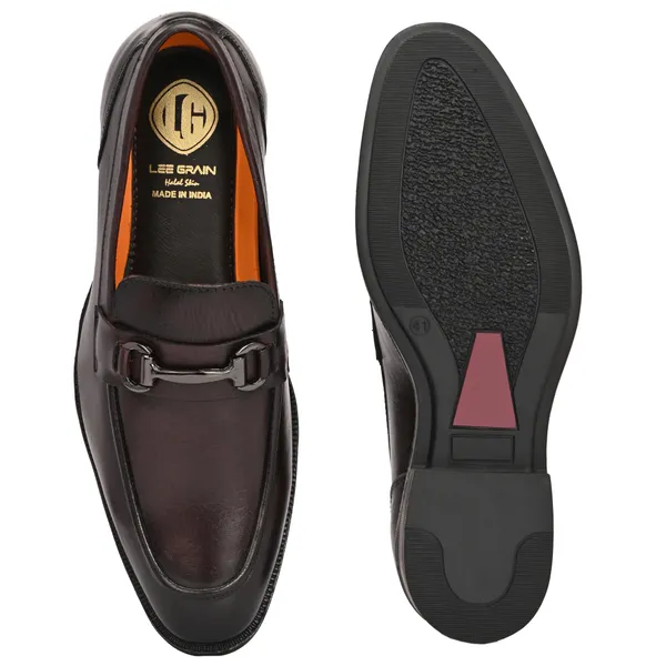 Lee_Grain_Black_Latest___Slip-On_Buckle_Formal_Loafers_For_Men