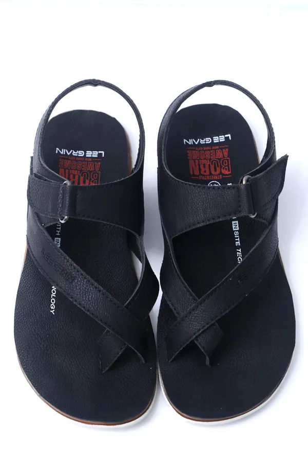 Lee_Grain_Black_Latest___Strappy_Sandals_For_Men