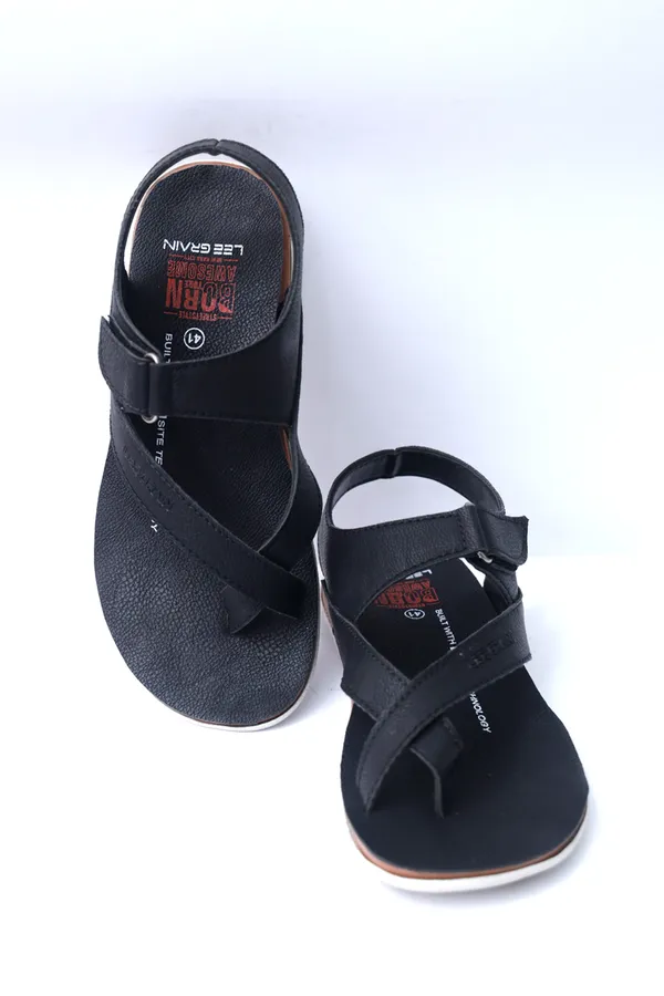 Lee_Grain_Black_Latest___Strappy_Sandals_For_Men