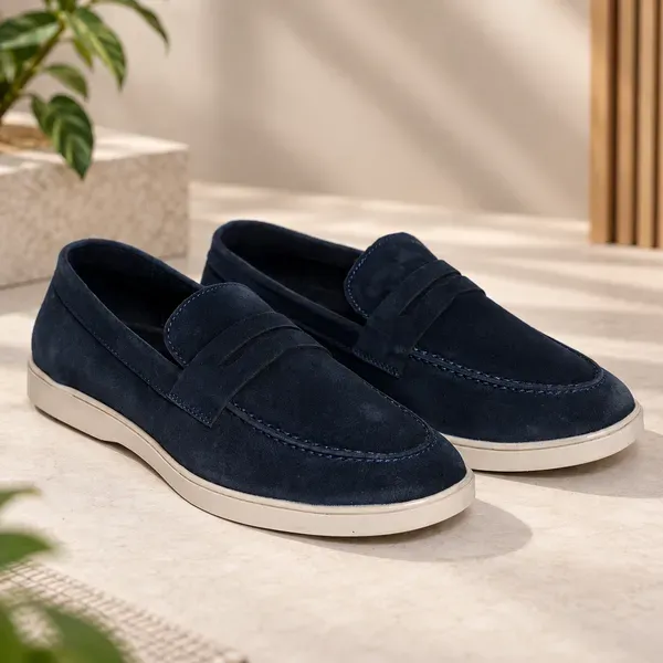 Lee_Grain_Latest_Blue_Suede_Leather_Shoes_For_Men