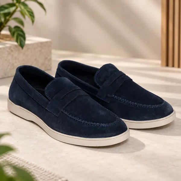 Lee_Grain_Latest_Blue_Suede_Leather_Shoes_For_Men