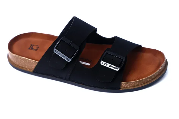 Lee_Grain_Brown_And_Black_Latest___Double_Buckle_Strap_Sandals_For_Men