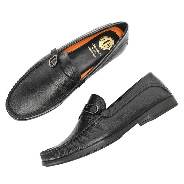 Lee_Grain_Black_Latest___Buckle_Slip-On_Loafers_For_Men