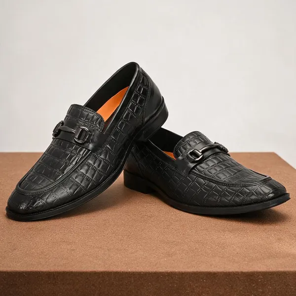 Lee_Grain_Black_Latest___Slip-On_Textured_Loafers_For_Men