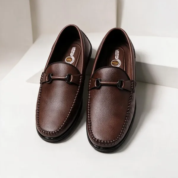 Lee_Grain_Brown_Latest___Slip-On_Bit_Detail_Loafers_For_Men