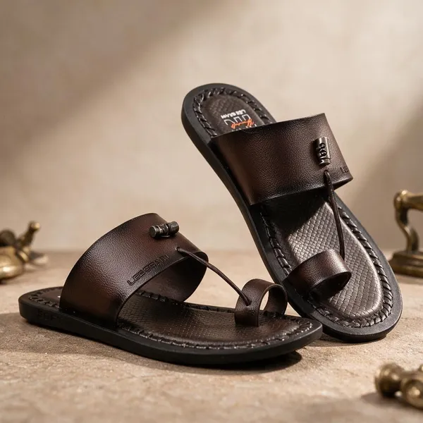 Lee_Grain_Brown_Latest___Casual_Toe_Loop_Sandals_For_Men