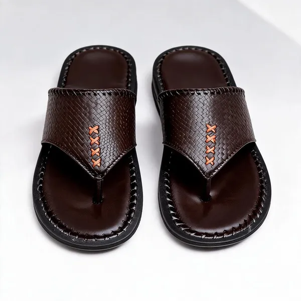 Lee_Grain_Brown_Latest___Woven_Open-Toe_Slip-On_Slippers_For_Men