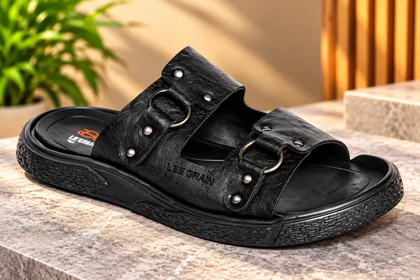 Leegrain_Latest_Black_casual_slipper_for_mens_