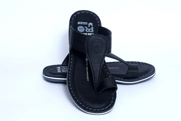 Leegrain_latest_black_slipper_for_mens_