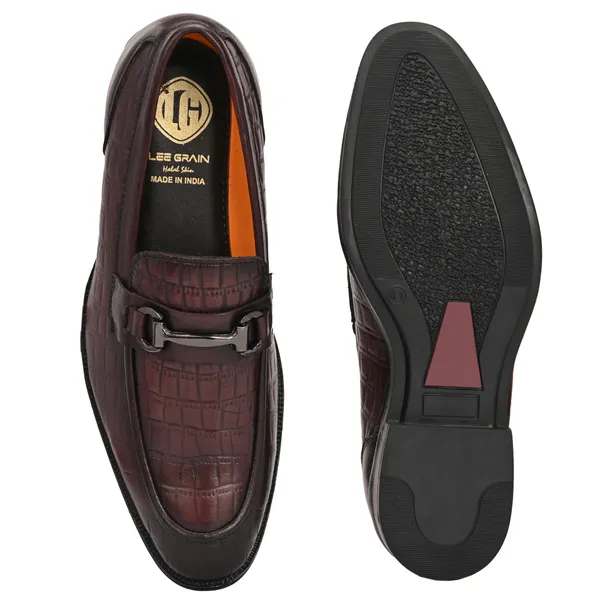 Lee_Grain_Brown_Latest___Slip-On_Textured_Loafers_For_Men