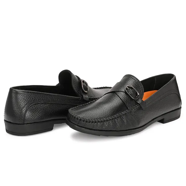 Lee_Grain_Black_Latest___Buckle_Slip-On_Loafers_For_Men