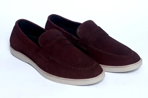 Lee_Grain_Latest_Maroon_Suede_Leather_Shoes_For_Men