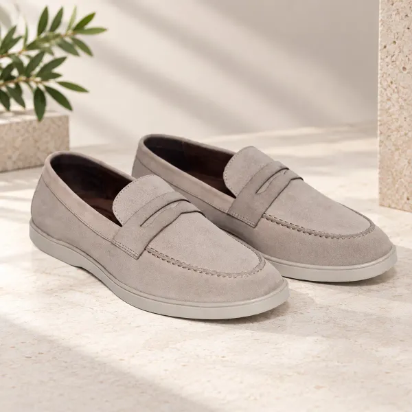 Lee_Grain_Latest_Beige_Suede_Leather_Shoes_For_Men