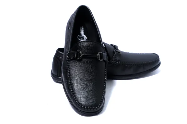 Lee_Grain_Black_Latest___Slip-On_Bit_Detail_Loafers_For_Men