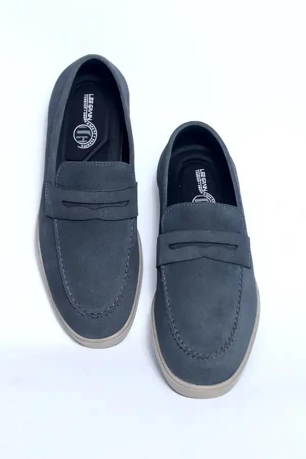 Lee_Grain_Latest_Grey_Suede_Leather_Shoes_For_Men