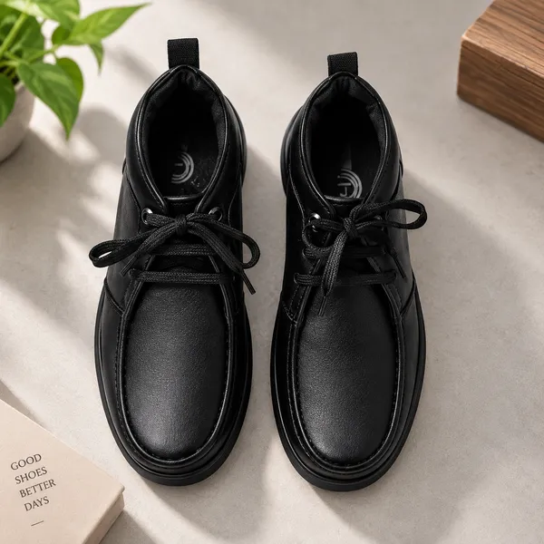 Lee_Grain_Black_Latest___Lace-Up_Ankle_Shoes_For_Men