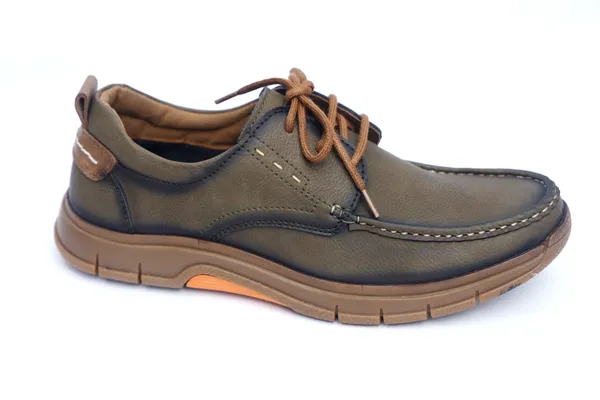 Lee_Grain_Olive_Latest___Lace-Up_Moc-Toe_Casual_Shoes_For_Men