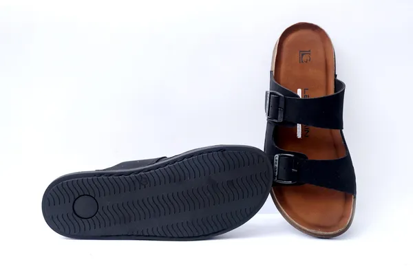 Lee_Grain_Brown_And_Black_Latest___Double_Buckle_Strap_Sandals_For_Men