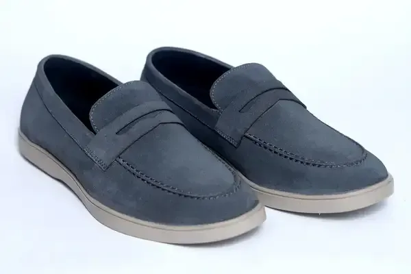 Lee_Grain_Latest_Grey_Suede_Leather_Shoes_For_Men