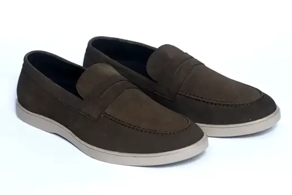 Lee_Grain_Latest_Olive_suede_Leather_Shoes_For_Men