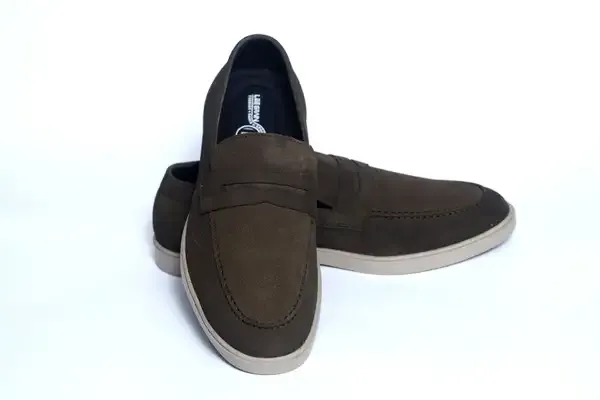 Lee_Grain_Latest_Olive_suede_Leather_Shoes_For_Men