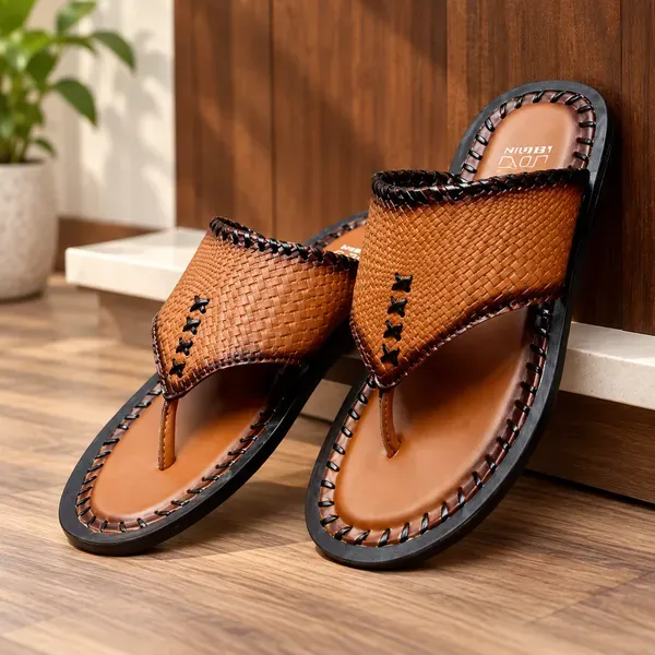 Lee_Grain_Tan_V_Shape_Latest_Slipper_For_Men