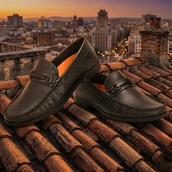 Lee_Grain_Brown_Latest___Slip-On_Buckle_Accent_Loafers_For_Men