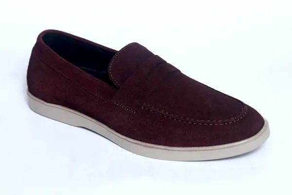 Lee_Grain_Latest_Maroon_suede_Leather_Shoes_For_Men