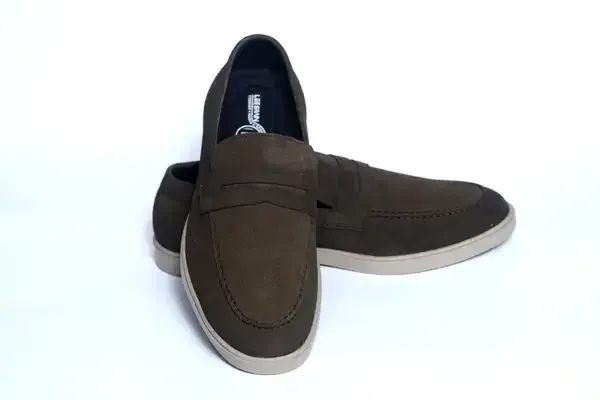 Lee_Grain_Latest_Olive_Suede_Leather_Shoes_For_Men