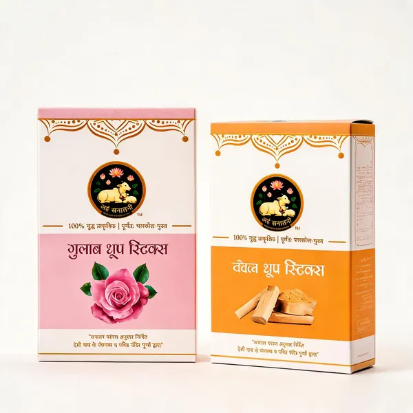 Ahem_Sanatani_Premium_Charcoal-Free_Dry_Dhoop_Sticks,_Combo_Of_4_Fragrance_Guggul,_Musk,_Rose,_Sandal_Dhoop_(Pack_Of_12)