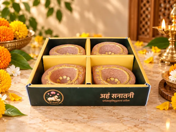 Ratanjyoti_Panchgavya_Diya_/_Gobbar_Diya_/_Cow_Dung_Diya_-_Pack_Of_4